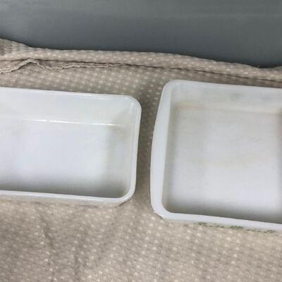 Pair of Vintage Glass Casserole Dishes