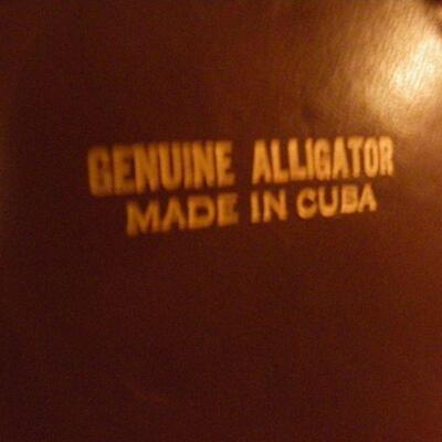 " Vintage Alligator pocket book from Cuba".