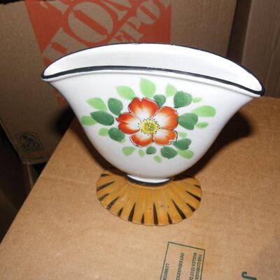 " 9 inch Vintage Japanese Hand painted vase.