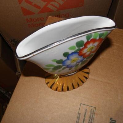 " 9 inch Vintage Japanese Hand painted vase.