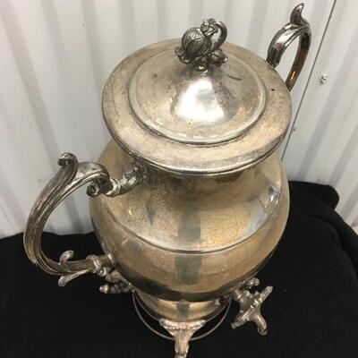 Vintage Silver-plate Samovar Large Electric Coffee Pot  