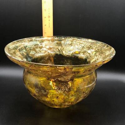 Gold Art Glass Bowl