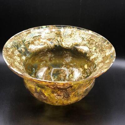 Gold Art Glass Bowl