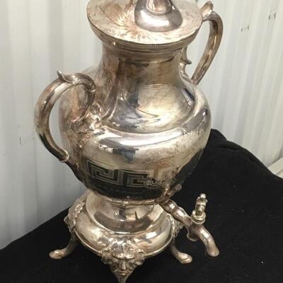 Antique Silver-plate Samovar Large Coffee Pot