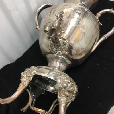 Antique Silver-plate Samovar Large Coffee Pot