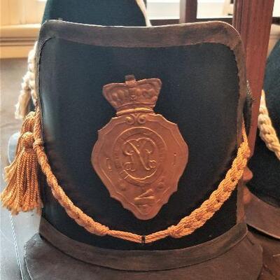 Lot #106  Lot of 6 Regimental British Military Hats, ca, 1815 - reproductions/movie props/reenactment