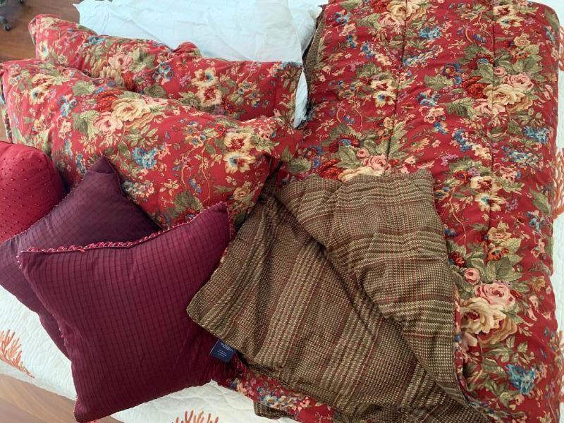 IB 96 VINTAGE RALPH LAUREN CHAPS HOME KING SIZE BED SET EstateSales