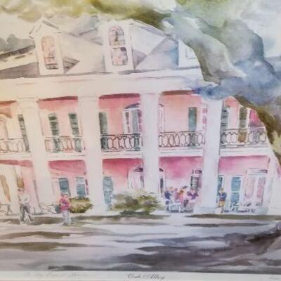 Lot #120  Artist's Proof - Oak Alley Plantation Print