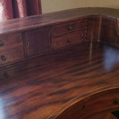 Lot #133 Antique Mahogany Charlton House Desk - 19th Century