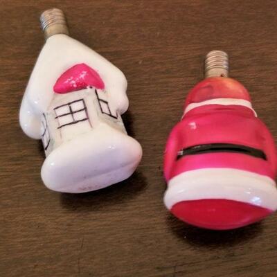 Lot #143  Two Vintage Christmas Figural Lights - SANTA