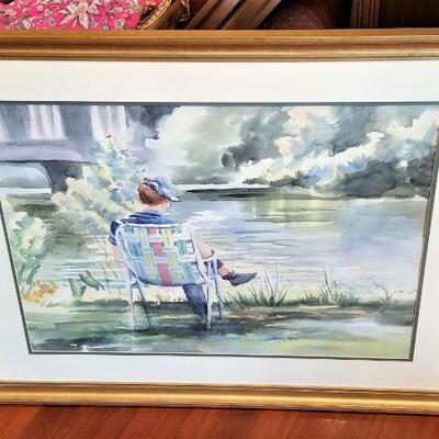 Lot #144  Original Watercolor "Summer Day" - Artist Diana Brandt