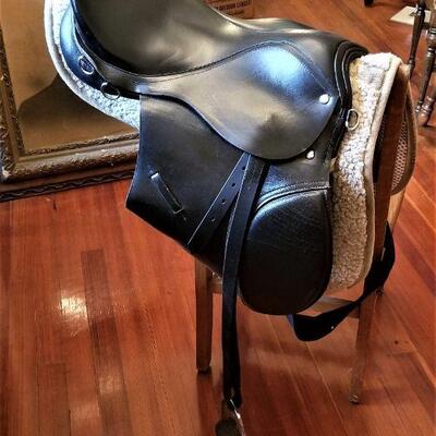 Lot #146 English Leather Saddle - 16" size