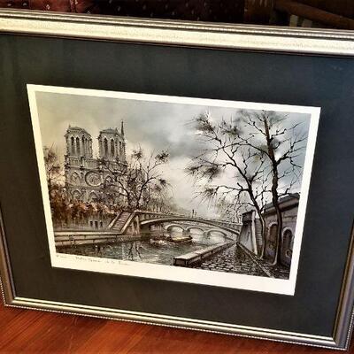 Lot #151  Framed Print - Notre Dame & the Seine (Paris)
