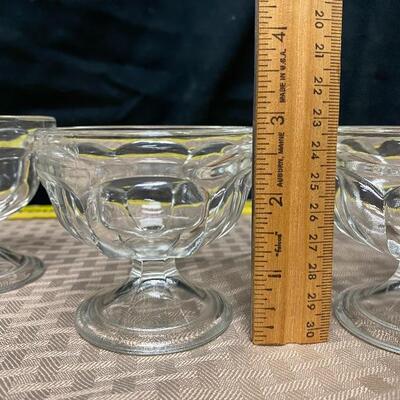 Set of 6 Small Footed Ice Cream Dishes