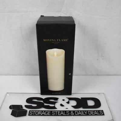 LED Pillar Candle with Flicker Flame & Auto-Timer, 9