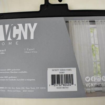 VCNY Sheer Rod Pocket Window Curtains, Qty 2, 55