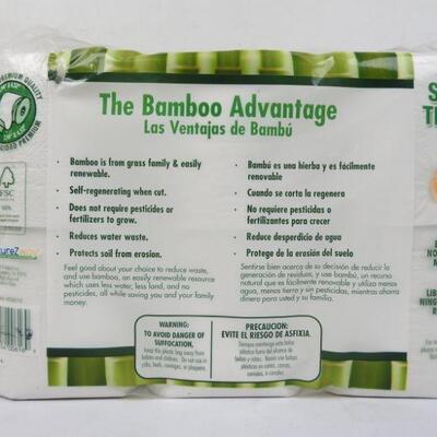 Naturezway Bamboo 2-Ply Toilet Paper, 12 Rolls, 320 Sheets Each - New
