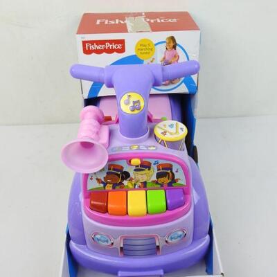 Little People Fisher Price Music Parade Ride On with Sounds, Purple - New