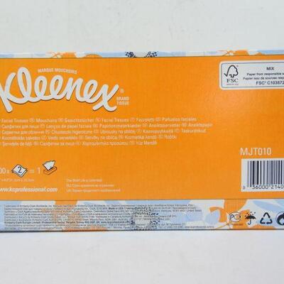 3 Pack of Kleenex Flat Facial Tissue, 2-Ply, White, 100 Tissues Per Box - New