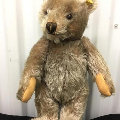 Antique Steiff  14â€ Mohair Jointed Bear with Tag