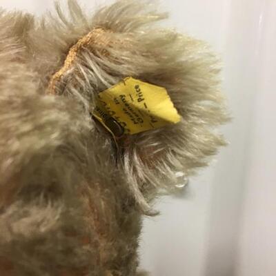 Antique Steiff  14â€ Mohair Jointed Bear with Tag