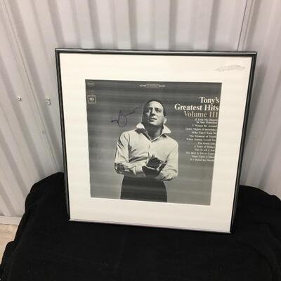 Tony Bennett Autograph Album Cover Framed