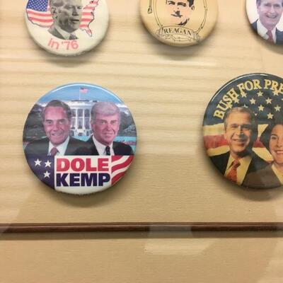 Framed Collection of Political Pinbacks