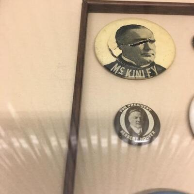 Framed Collection of Political Pinbacks