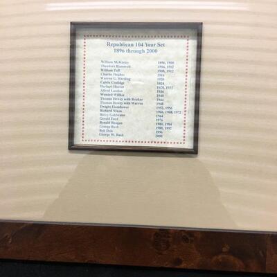 Framed Collection of Political Pinbacks