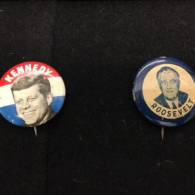 Framed Collection of Political Pinbacks