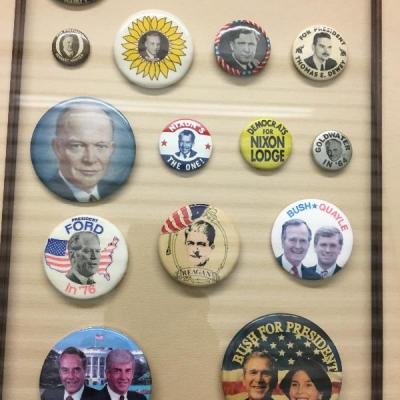 Framed Collection of Political Pinbacks