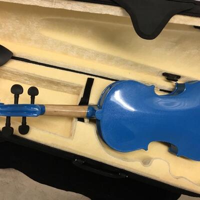 Mendini Cecilio 4/4 Blue Violin with Case
