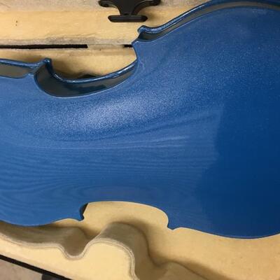 Mendini Cecilio 4/4 Blue Violin with Case