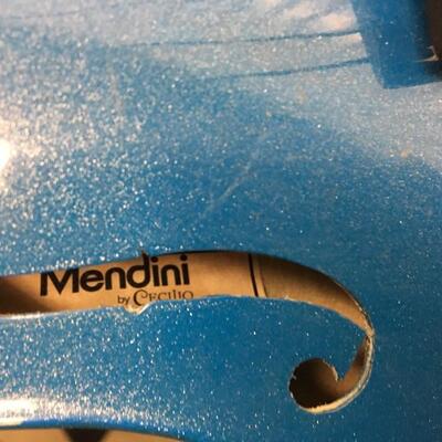 Mendini Cecilio 4/4 Blue Violin with Case