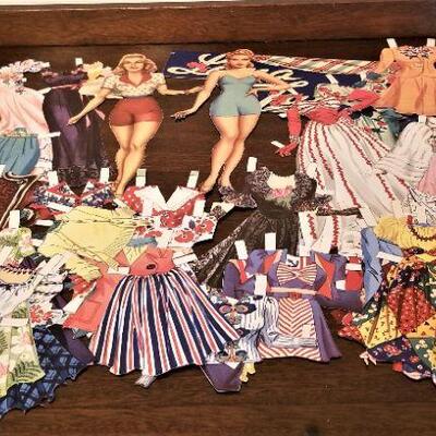 Lot #160  Large Lot of Lana Turner Paper Dolls and Clothes - 1942 originals