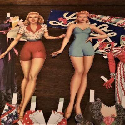 Lot #160  Large Lot of Lana Turner Paper Dolls and Clothes - 1942 originals