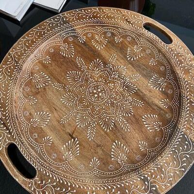 MOROCCAN BOHO CHIC WOODEN TRAY 