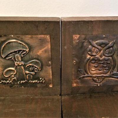 Lot #193  Mid Century Hammered Copper Bookends pair