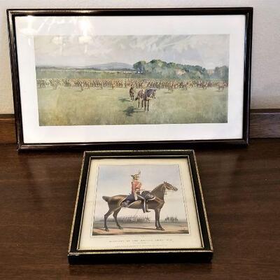 Lot #197  Two vintage prints - Last Mounted Parade, 1938 & Officers of the British Army, 13th Lt. Hussars