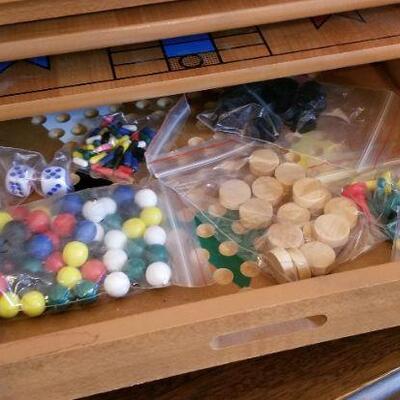 Lot #198  Wooden Chess Set and Several Other Games - complete