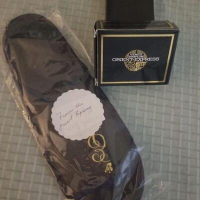 Orient Express Slippers, Soap & Bag