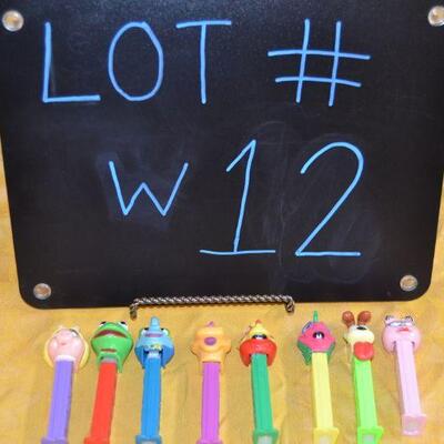 Lot#12 Eight Vintage Pez Dispensers Muppets/Garfield Henson/Davis