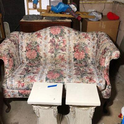 Lot 87  - Vintage Love Seat and Home Decor