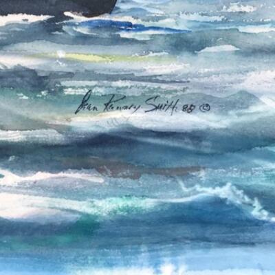 D - 133 Jean Ranney Smith Original Watercolor "Sailboat"Painting