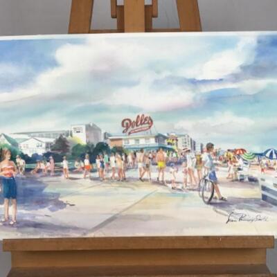 C - 135 Jean Ranney Smith Original Watercolor Painting "Ocean City"