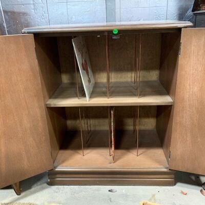 #41 Lovely Vintage Wooden Record Storage Cabinet