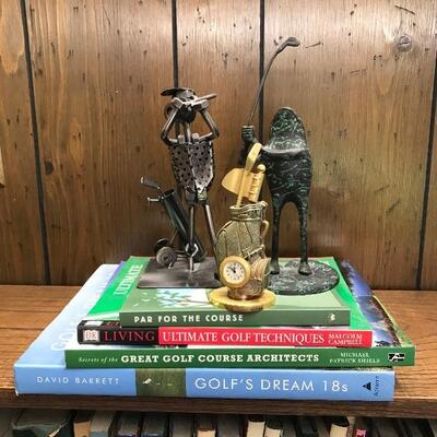 Golf-themed Desk Art & Books Office Shelf 3