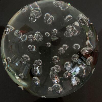 PT3#41   MCM HEAVY CRYSTAL BALL BUBBLE GLASS 
