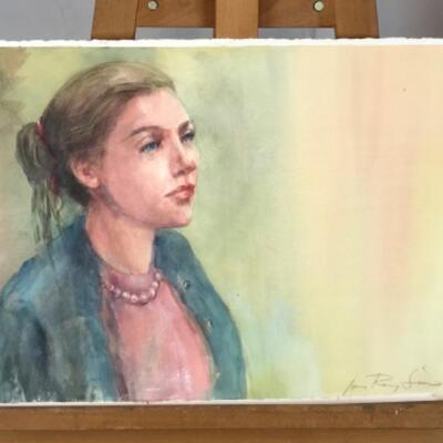 B - 163 Jean Ranney Smith Original Watercolor Portraits