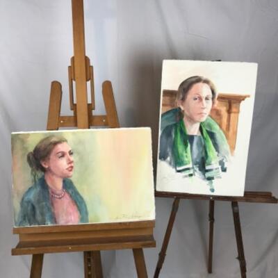 B - 163 Jean Ranney Smith Original Watercolor Portraits